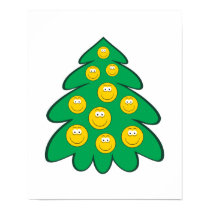 Christmas Tree Smiley Face posters by doonidesigns Christmas Tree Smiley Face posters