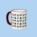 Christmas Tree Snow Bulb Bow Holiday Mug