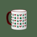 Christmas Tree Snow Bulb Bow Holiday Mug by mariannegilliand Christmas Tree Snow Bulb Bow Holiday Mug