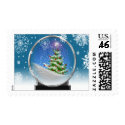 Christmas Tree Snow Globe postage by TDSwhite Christmas Tree Snow Globe postage