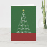 Christmas Tree Snowflakes card