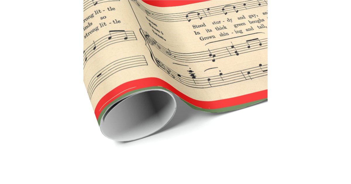 Christmas Tree Song Wrapping Paper Zazzle