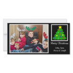 Christmas Tree Square Photocard (Black) Photo Cards