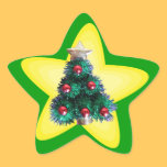 Christmas tree Star sticker