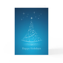Christmas Tree Stars (Blue) card