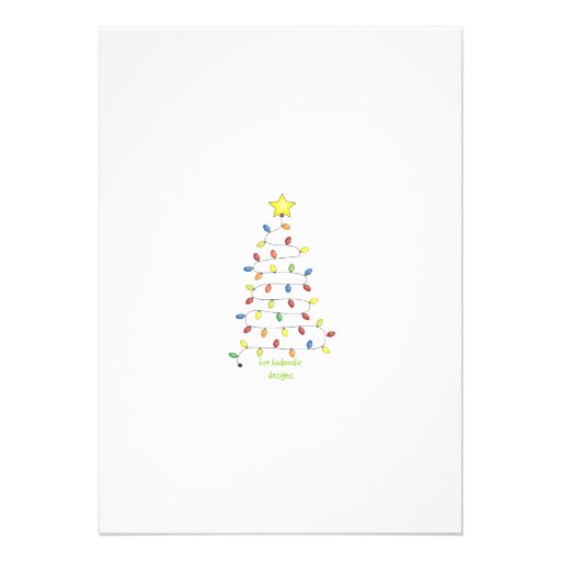 Christmas Tree String of Lights Holiday Party Invitations