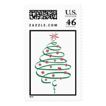 Christmas Tree Swirls postage