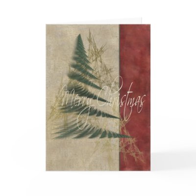 Christmas Tree Textures Greeting Cards by ambermooncards