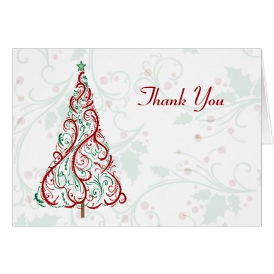 Christmas Tree Thank You Card