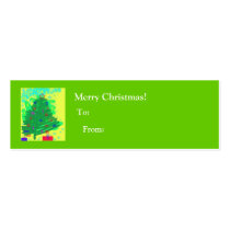 Christmas Tree -To and From business cards by MovingLight Christmas Tree -To and From business cards