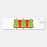 Christmas Tree Trio Bumper Sticker Christmas Tree Trio Bumper Sticker