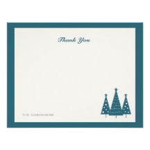 Christmas Tree Trio | Flat Thank You Cards Custom Invitations