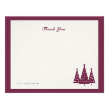 Christmas Tree Trio | Flat Thank You Cards Invite