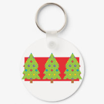 Christmas Tree Trio keychains