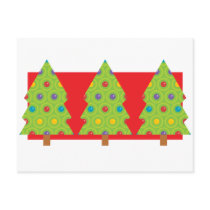 Christmas Tree Trio postcards by alternateworlds Christmas Tree Trio postcards