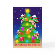CHRISTMAS TREE TROLLS CARD