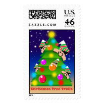 CHRISTMAS TREE TROLLS POSTAGE postage