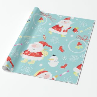 Christmas tree vintage gift wrapping paper