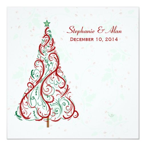christmas tree wedding invitation zazzle christmas tree wedding invitation zazzle