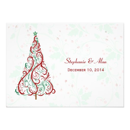 christmas tree wedding invitation zazzle christmas tree wedding invitation zazzle