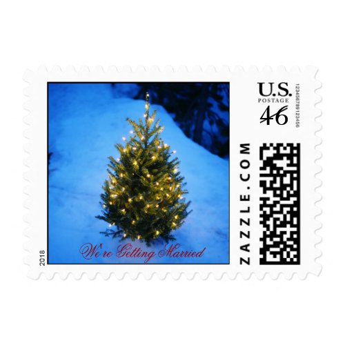 Christmas Tree Wedding Stamp stamp