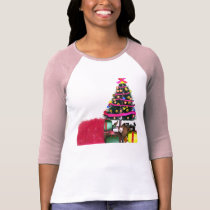 Christmas tree with gifts t-shirts