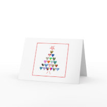 Christmas Tree with Hearts - blank card