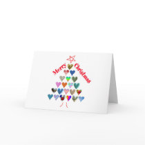 Christmas Tree With Hearts cards