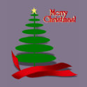 Christmas Tree with Red Ribbon t-shirts