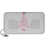 Christmas Tree with Ribbons Breast Cancer iPhone Speakers