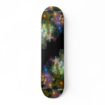 Christmas tree with star at night skate board deck
