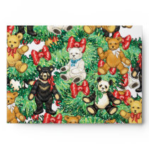 Christmas Tree with Teddy Bear Ornaments envelopes