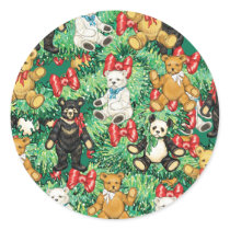 Christmas Tree with Teddy Bear Ornaments stickers