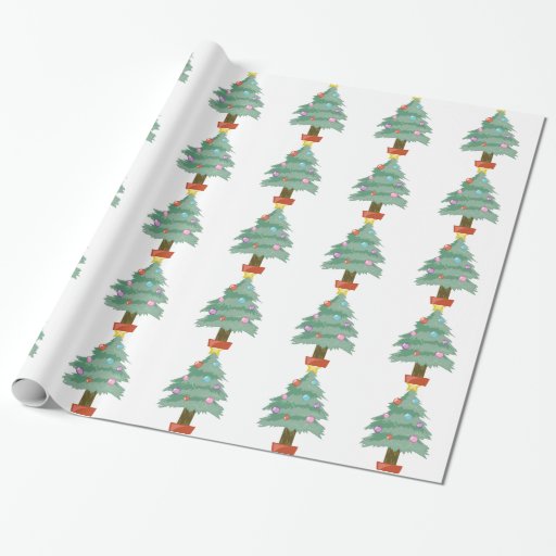christmas tree wrapping paper zazzle christmas tree wrapping paper zazzle