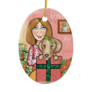 Christmas Tree Yellow Lab Ornament ornament