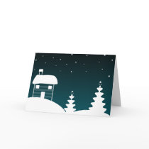Christmas trees and house - Card by cycreation Christmas trees and house - Card