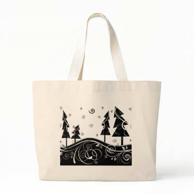 Christmas Trees Tote Bags by VioDeSign