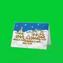 Christmas trees cards
