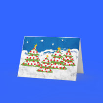 Christmas trees cards
