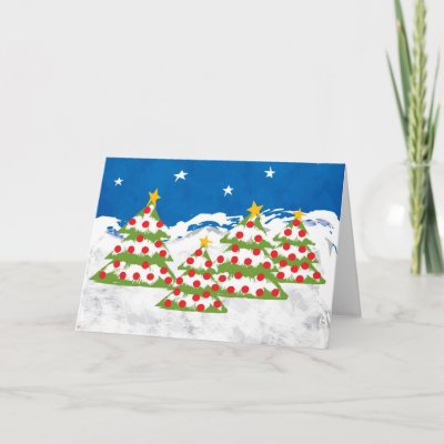 Christmas trees cards