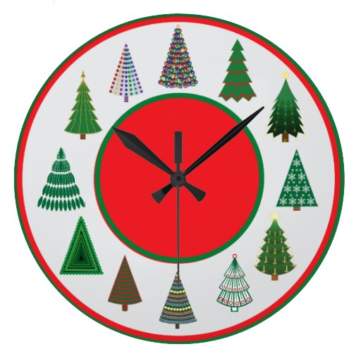 christmas trees design large clock zazzle experiences to give for christmas