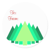 Christmas Trees Gift Tag stickers