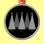 Christmas Trees - Grey Ribbon Diabetes ornaments