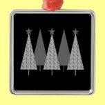 Christmas Trees - Grey Ribbon Diabetes ornaments