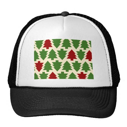 Christmas Trees Holiday Pattern Trucker Hat Zazzle