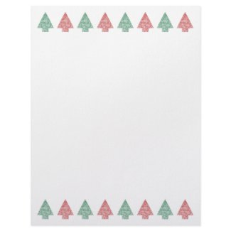 Christmas Trees in a Line - Paper letterhead