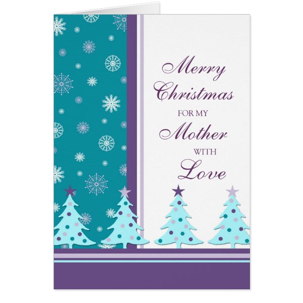 Christmas Trees Mother Merry Christmas Card
