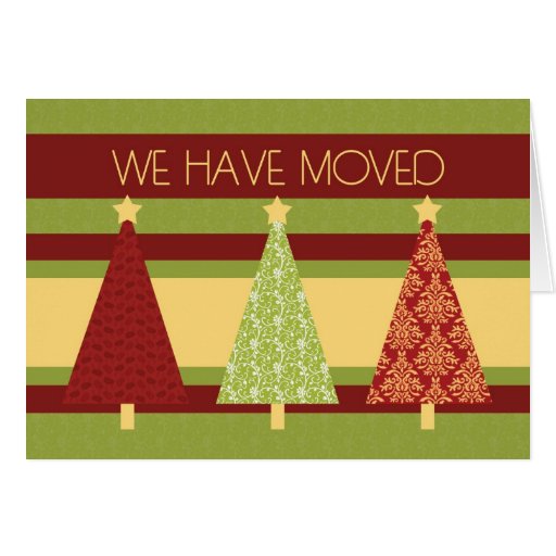 Christmas Trees New Address Christmas Card