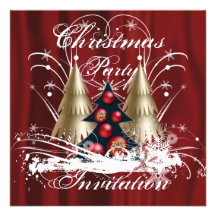 Christmas Trees Party Invitation