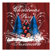Christmas Trees Party Invitation